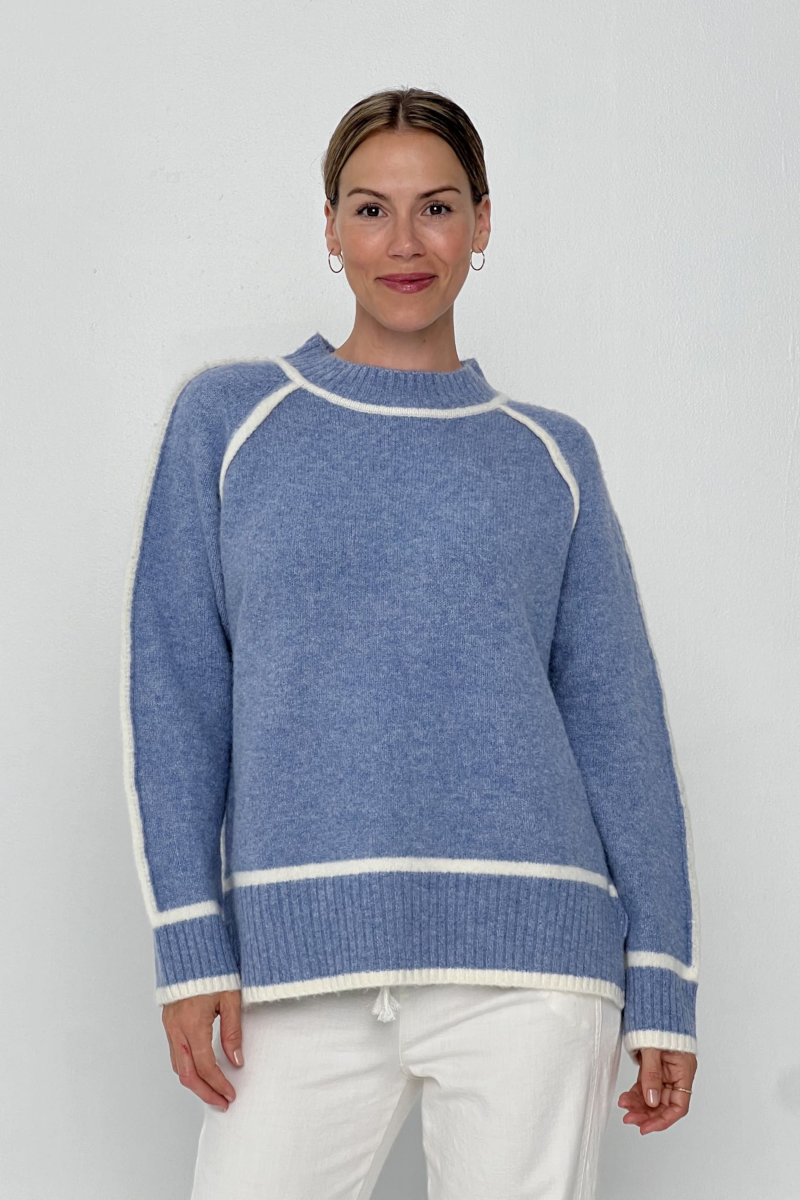 Ollie Wool Blend Jumper Blue