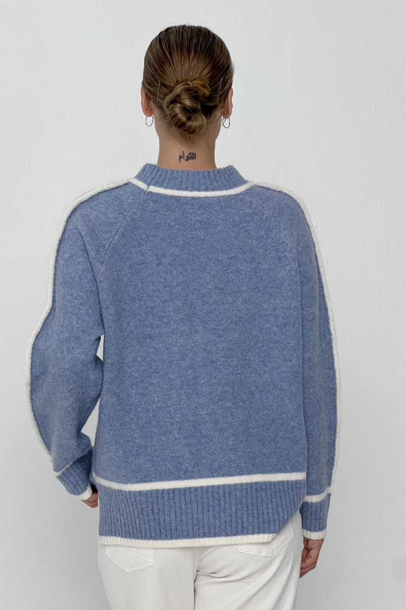 Ollie Wool Blend Jumper Blue