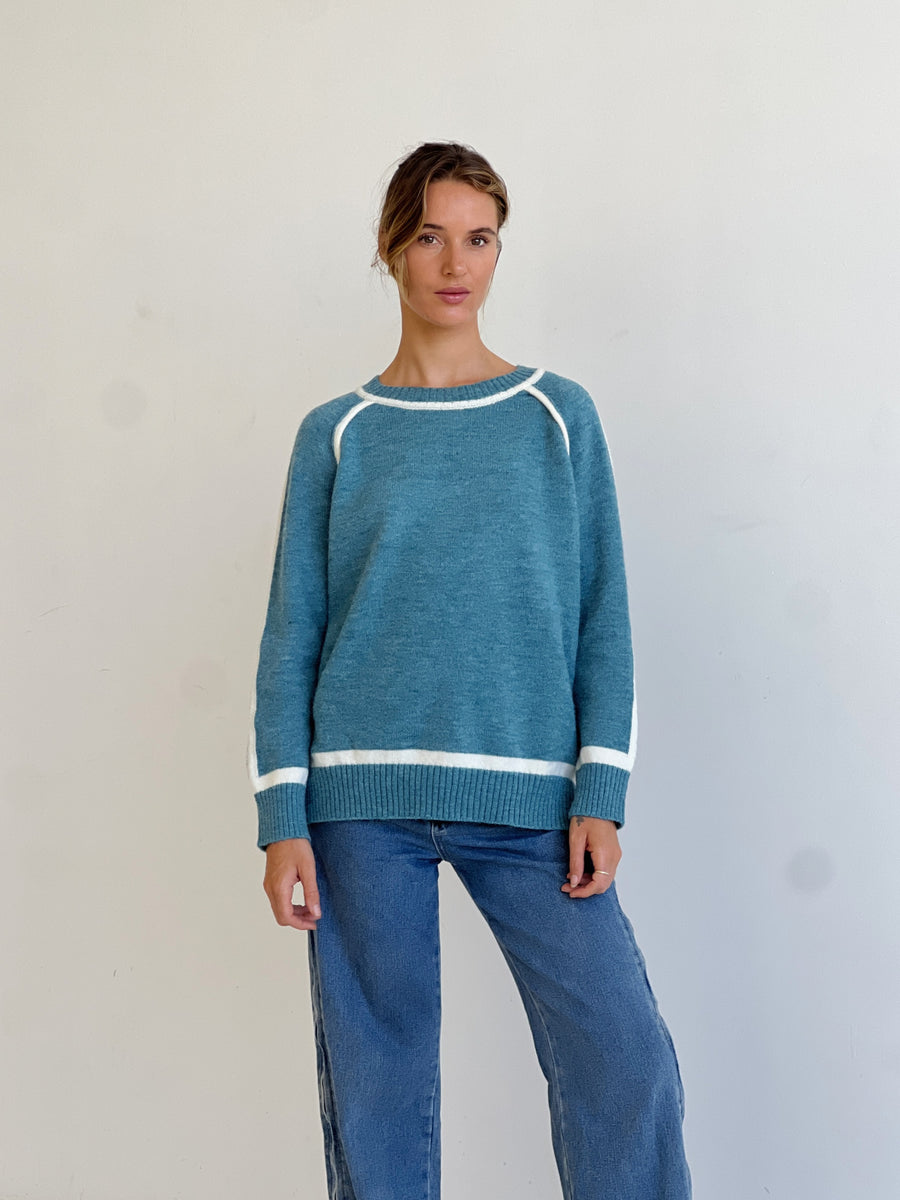 Ollie Wool Blend Knit Teal