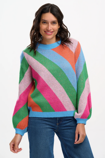 Sugarhill - Essie Jumper Multi Diagonal Stripe