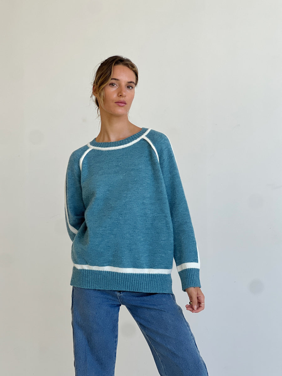 Ollie Wool Blend Knit Teal