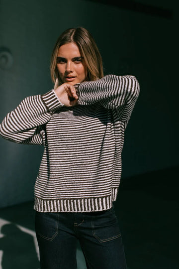 Billie Stripe Knit Chocolate