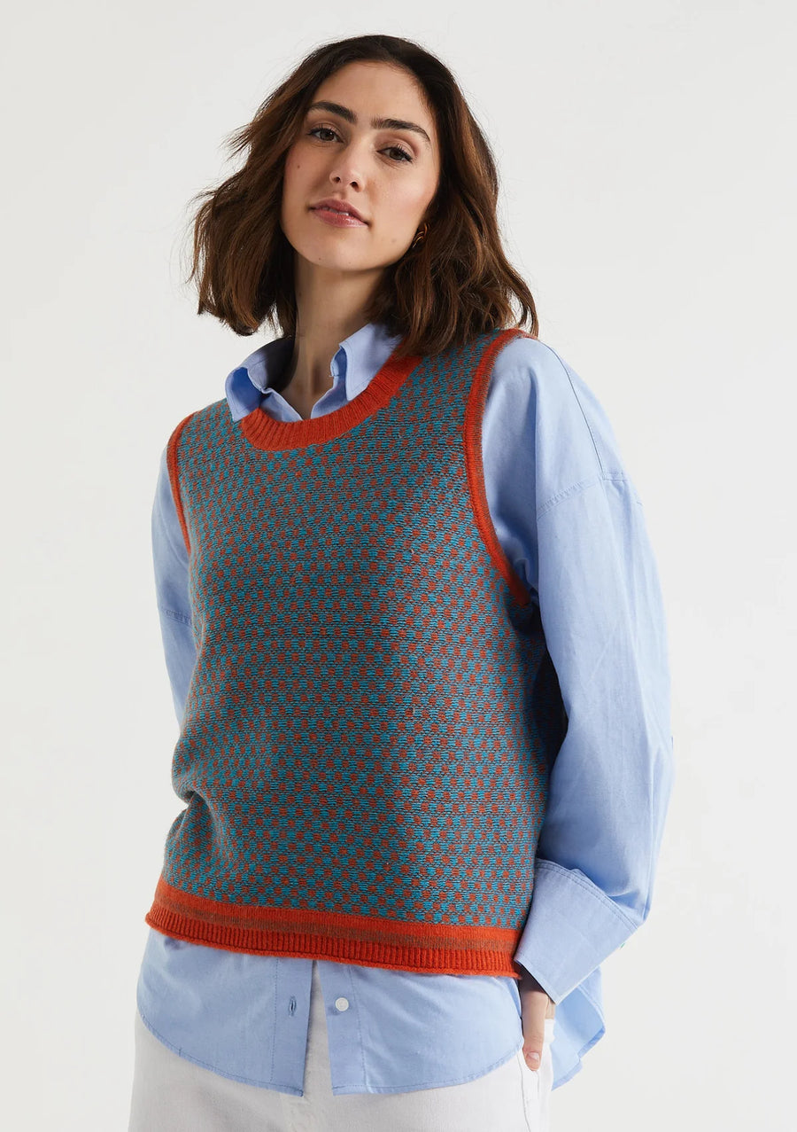 Ld & Co - Lambswool Vest Persimmon