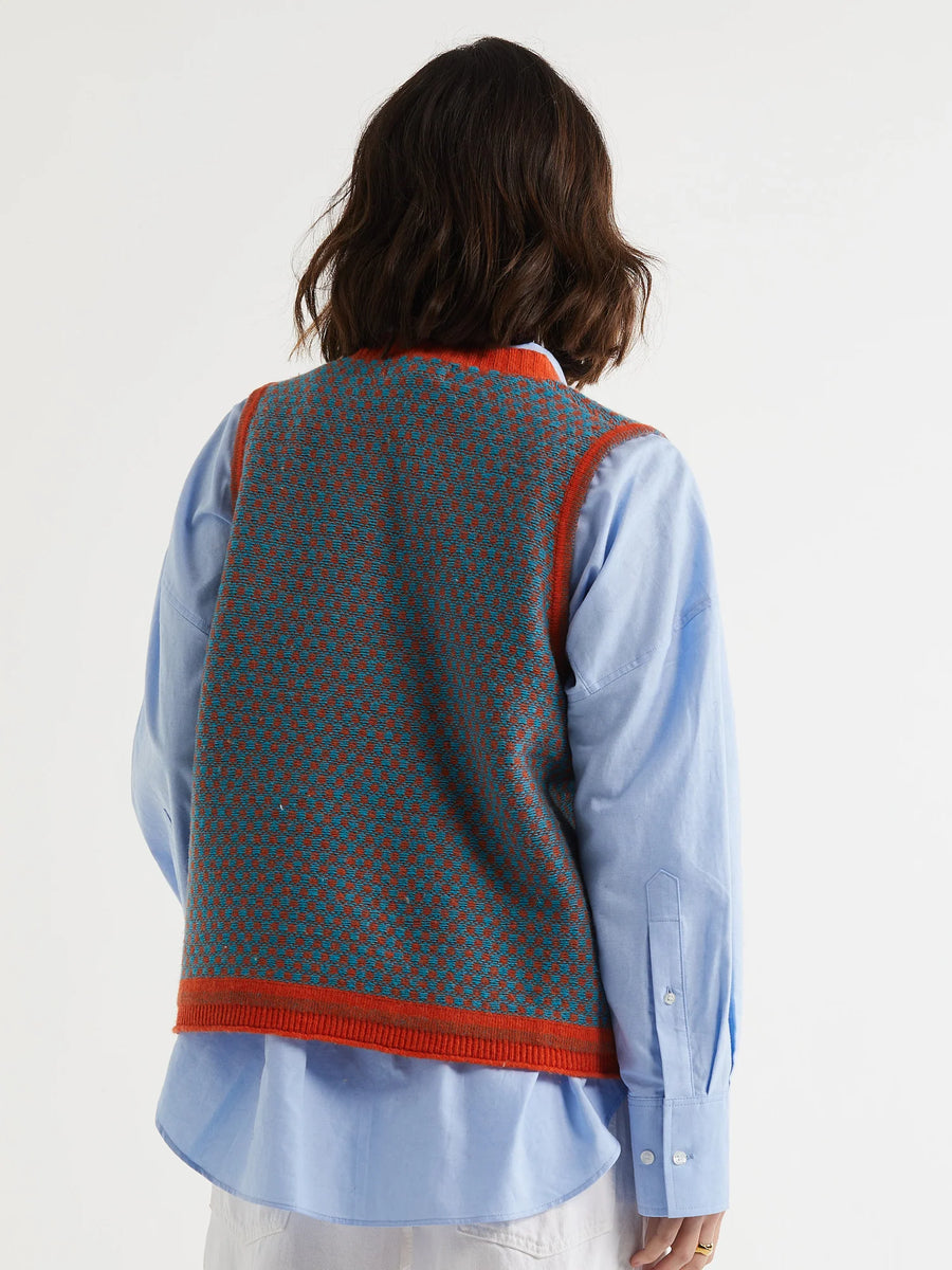 Ld & Co - Lambswool Vest Persimmon