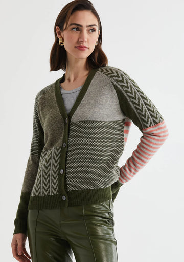 Ld & Co - Textured Cardi Olive