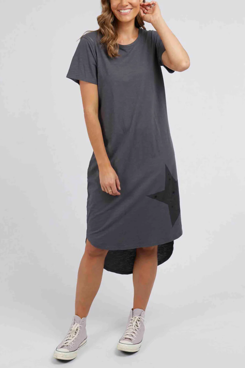 Elm - Falling Stars Dress Charcoal Sien Clothing Elm - Falling Stars Dress Charcoal Sien Clothing