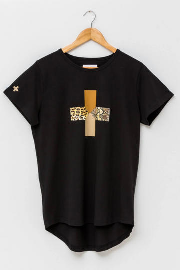 Stella & Gemma - T-Shirt Black Safari Cross