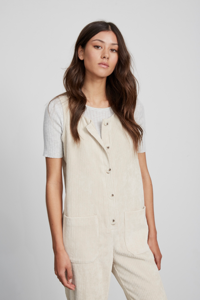 Little Lies - Cord Overall Ivory