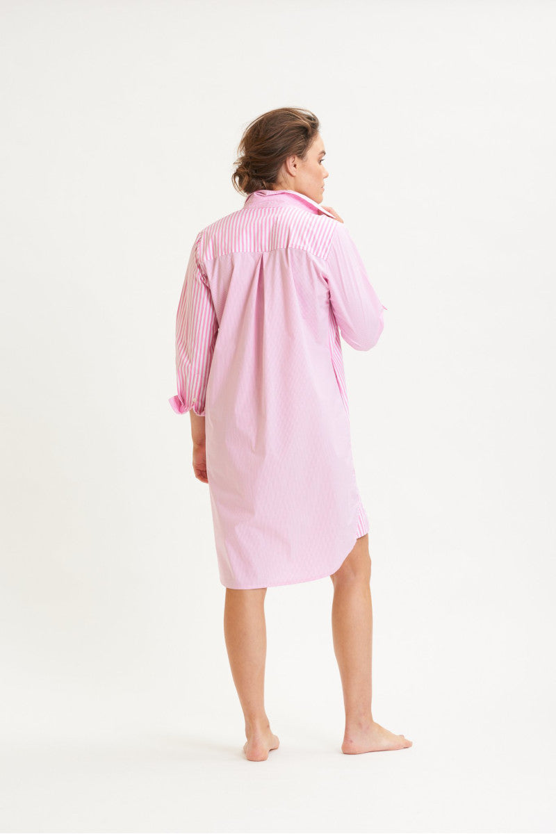 Shirty - Classic Shirtdress Pink Combo