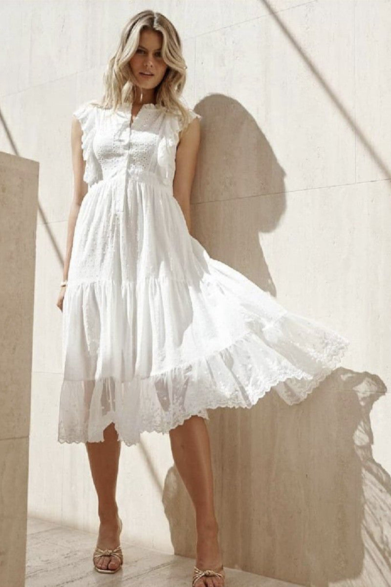 paper heart dress Excellent condition Spaghetti straps Maxi length Partially lined Flared hem at bottom of dress Adjustable shoulder straps Self tie back Pockets at sides 100% Polyester Paper Heart Limoncello Maxi Dress