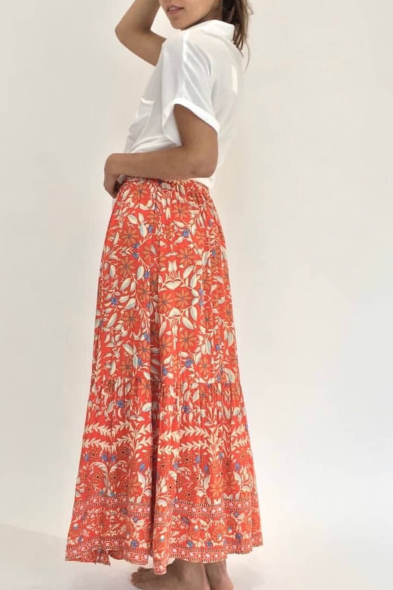 Iris - Bonnie Red Maxi Skirt