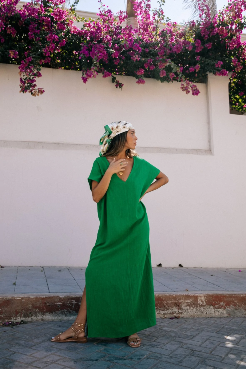 Little Lies - Cabo Kaftan Green Sien Clothing Little Lies - Cabo Kaftan Green Sien Clothing