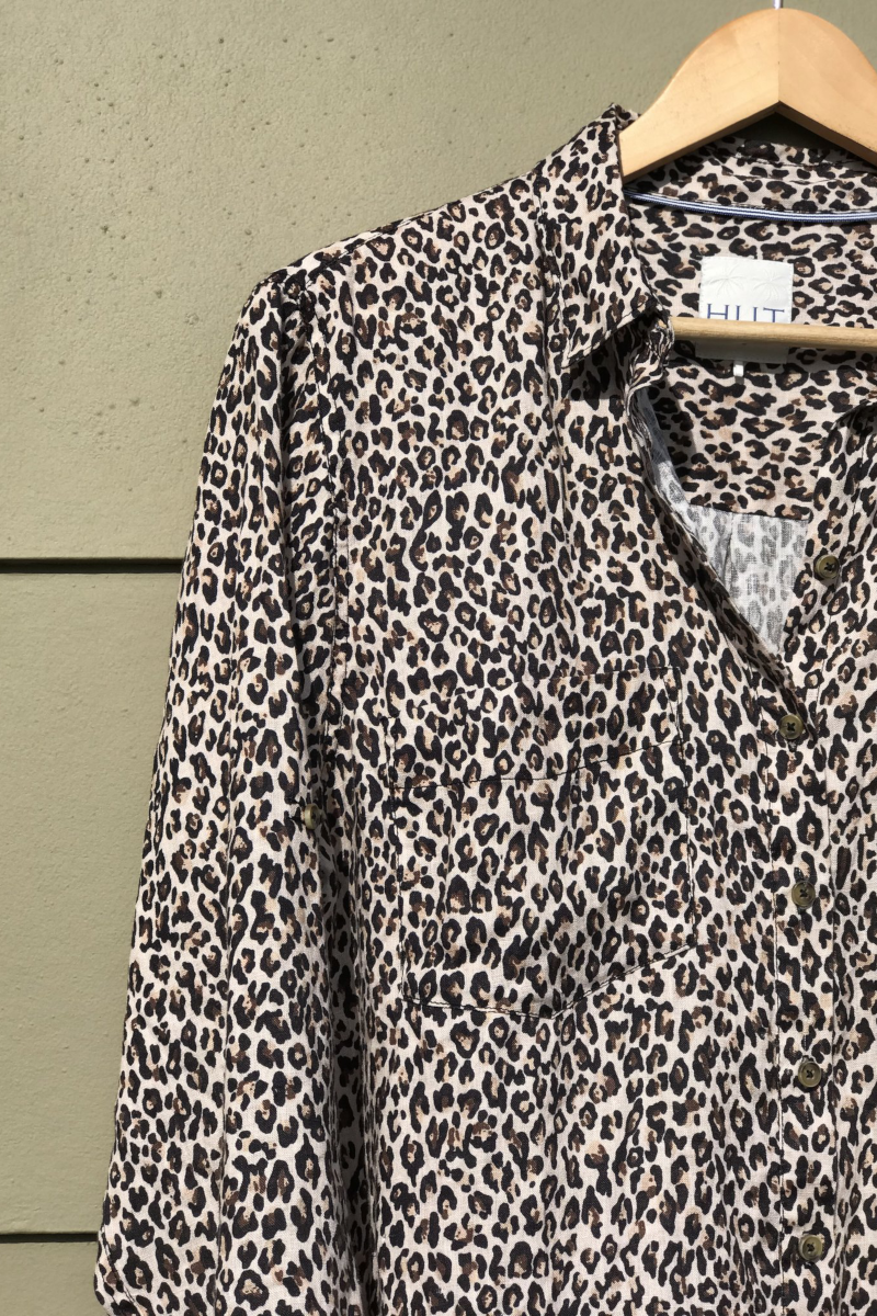Hut - Boyfriend Shirt Leopard Print