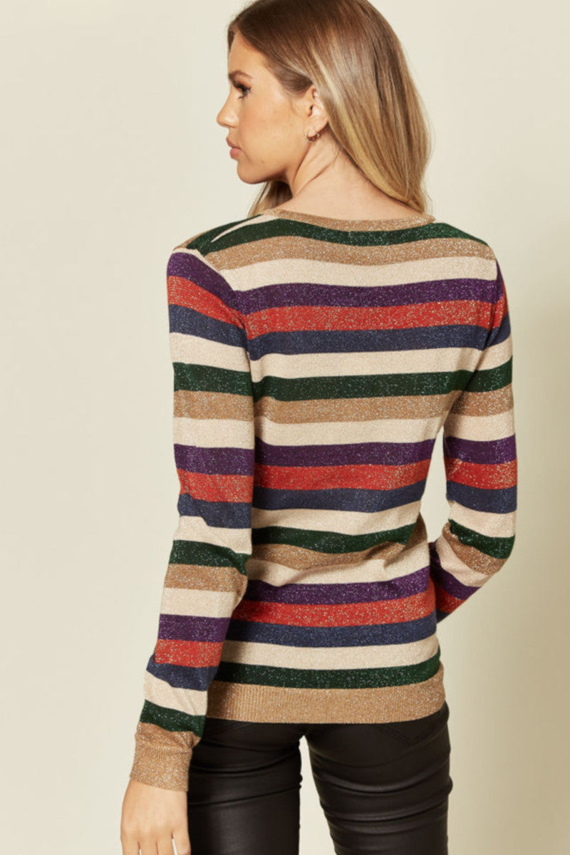 Sugerhill - Alex Road Lurex Stripe Sweater
