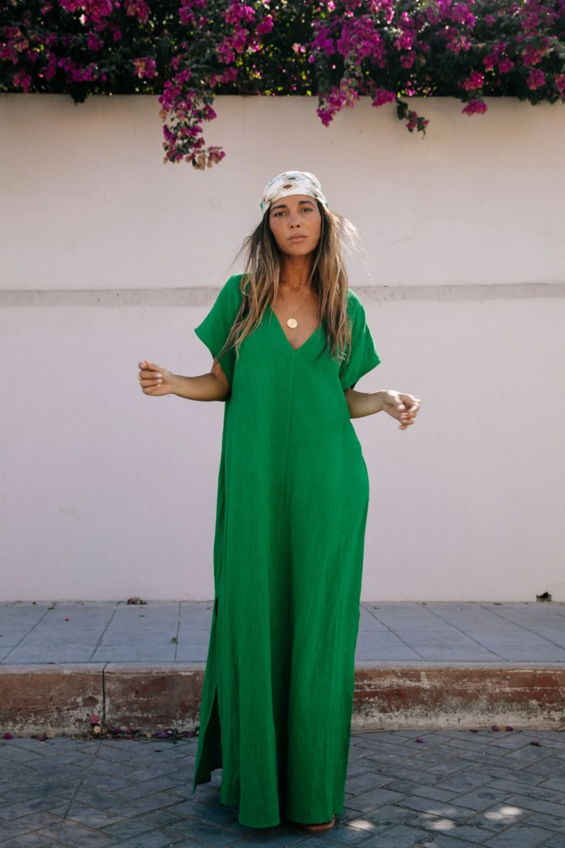 Little Lies - Cabo Kaftan Green Sien Clothing Little Lies - Cabo Kaftan Green Sien Clothing