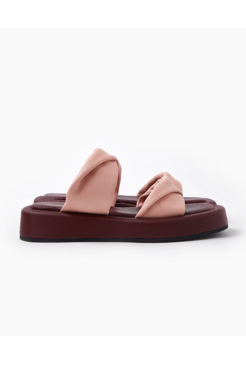 Walnut - Sibi Leather Slide Baby Pink