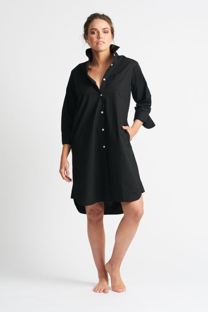 Shirty - Classic Shirtdress Black