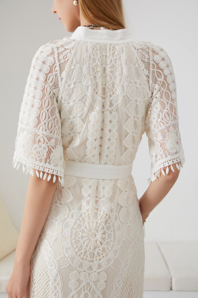 Margaux Lace Dress White