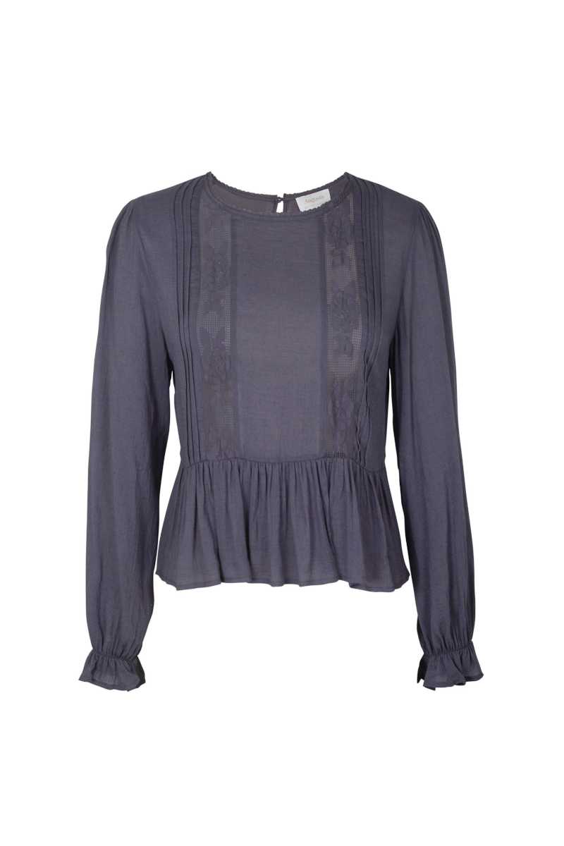 Margot Wren Blouse Charcoal - Auguste