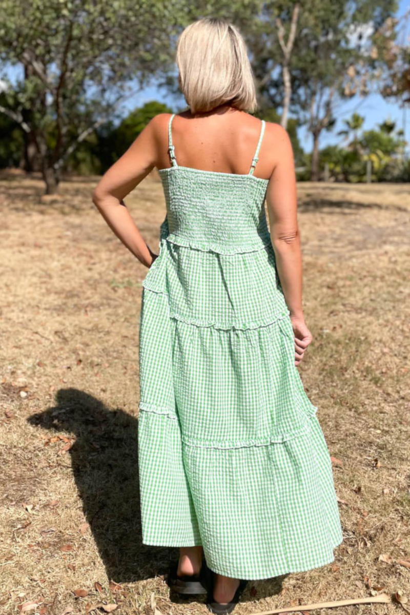Joop & Gypsy - Alabama Gingham Dress Green