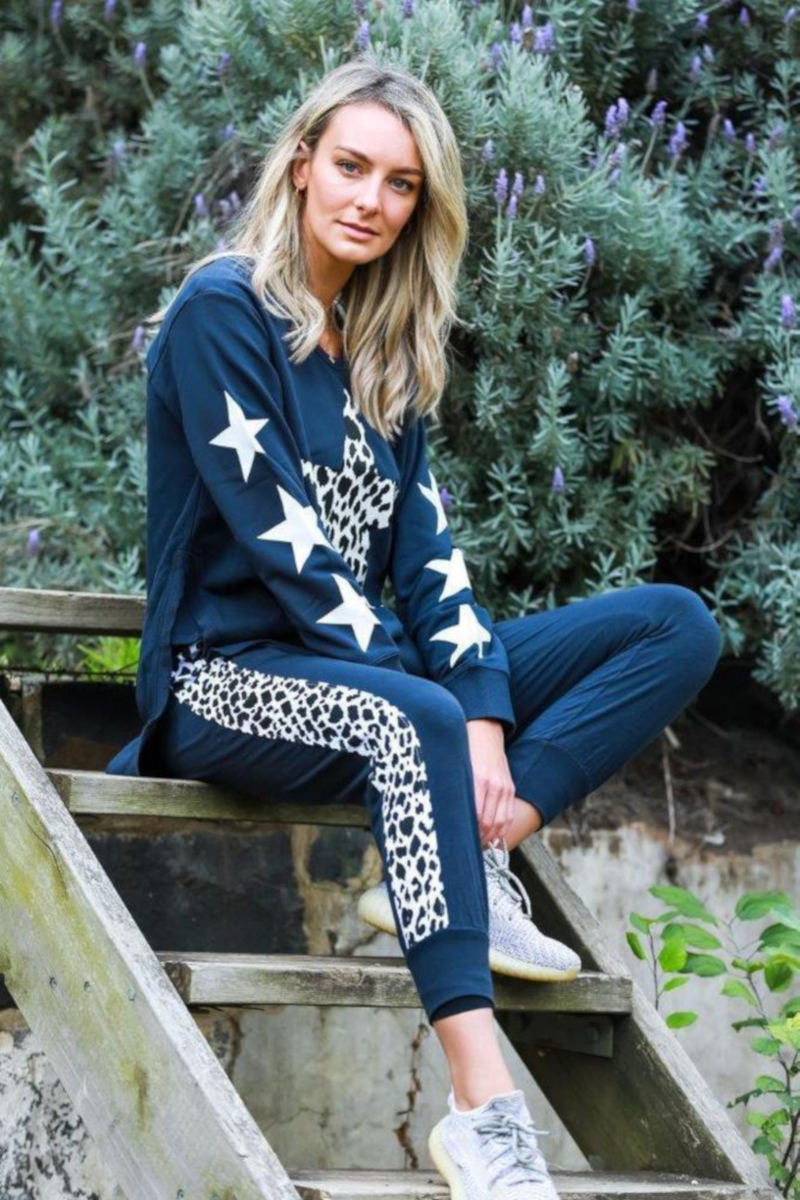Third Story - Leopard Star x6 Sweater Ink