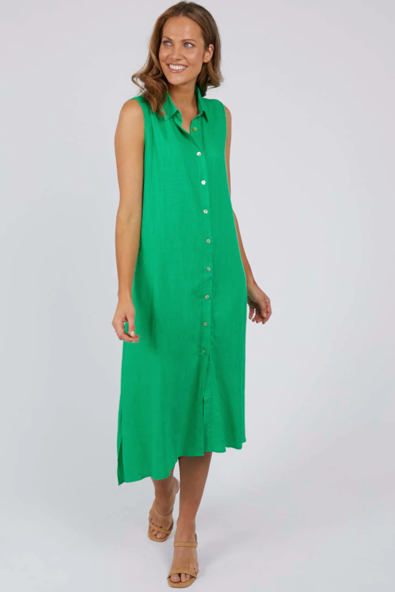elm shirt dress Emerald Breeze Midi Dress