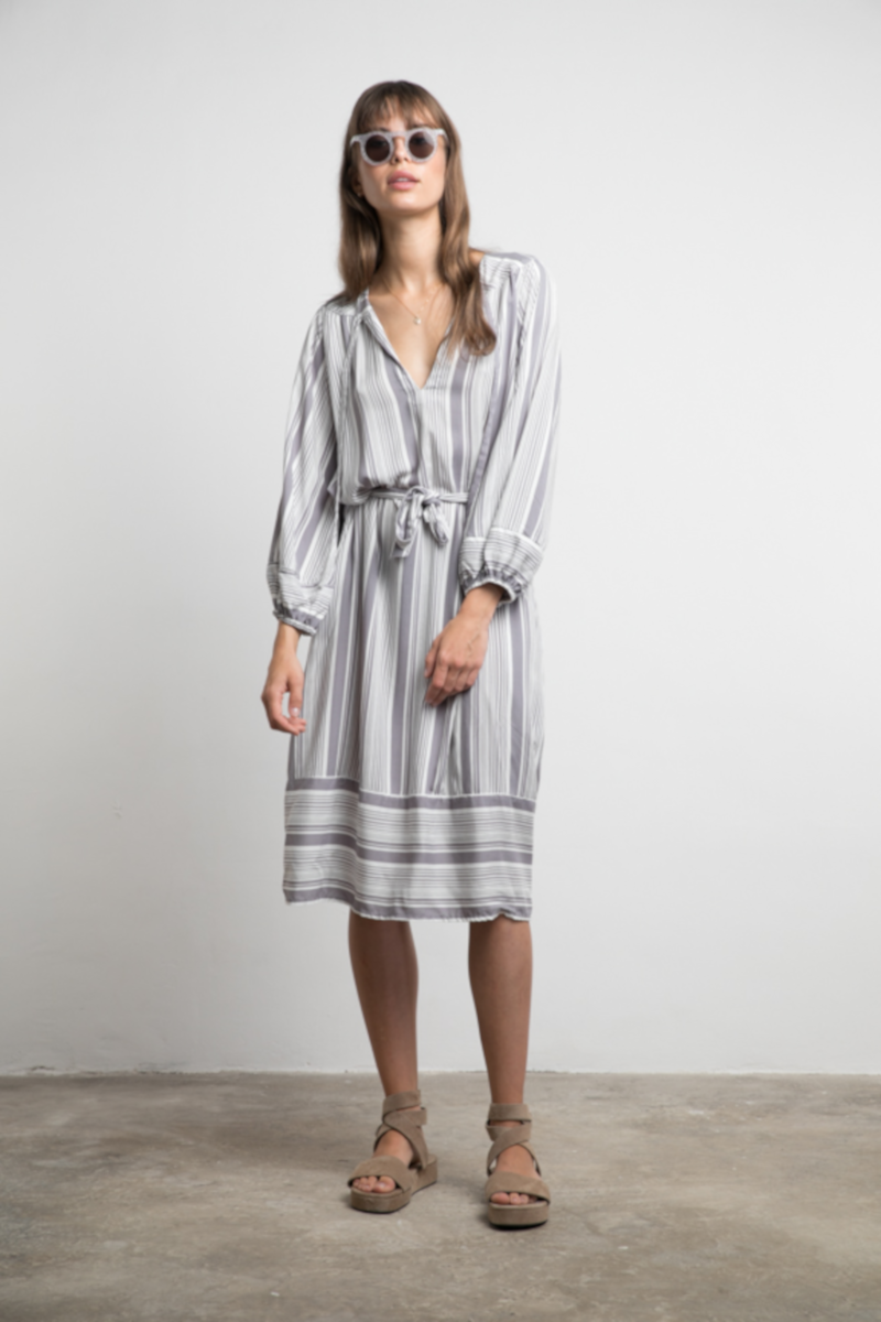 Lilya - Adelaide Dress Grey Lines