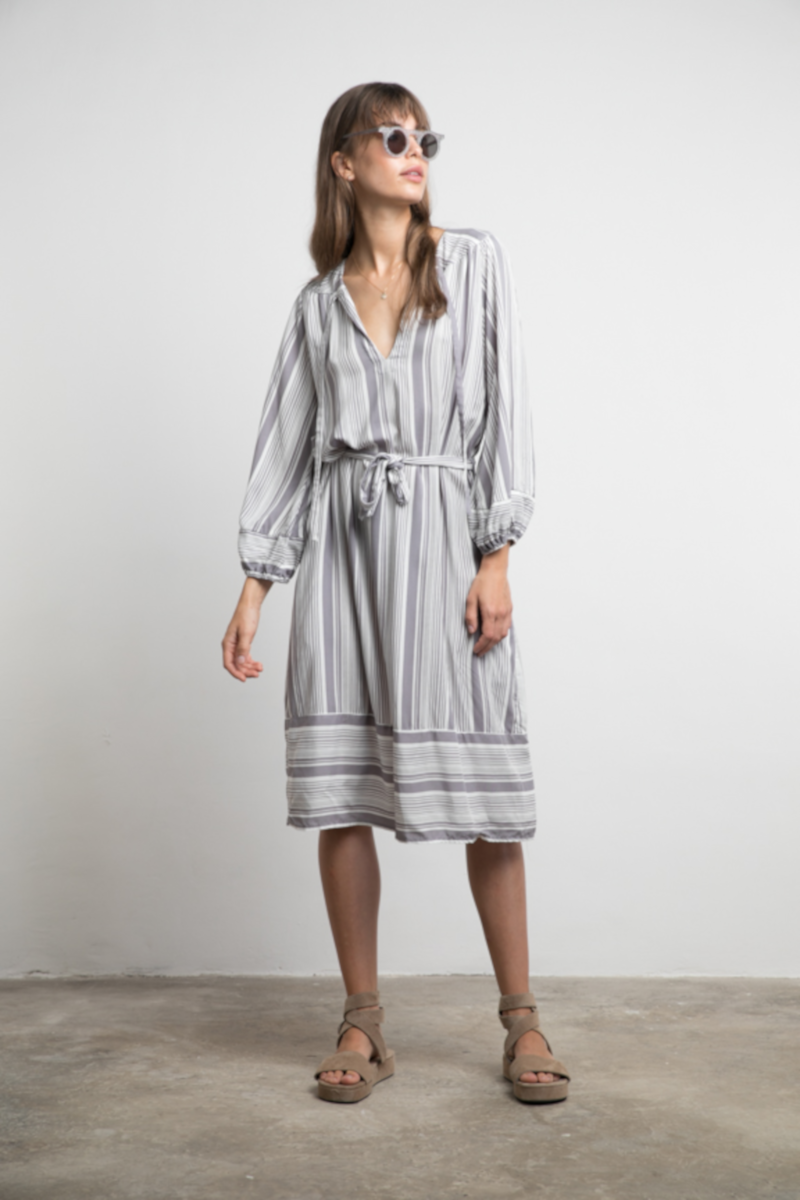Lilya - Adelaide Dress Grey Lines